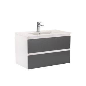 Masca chiuveta baie Vario Forte 80 cu lavoar, alb-antracit