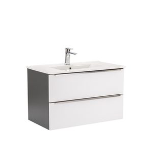 Masca chiuveta baie Vario Trim 80 cu lavoar, antracit-alb