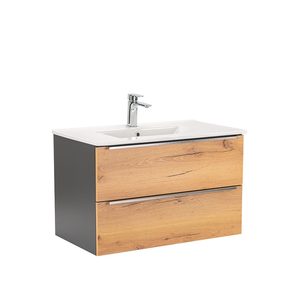 Masca chiuveta baie Vario Trim 80 cu lavoar, antracit-stejar