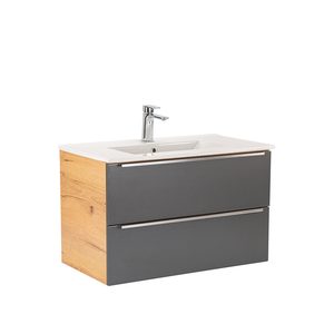 Masca chiuveta baie Vario Trim 80 cu lavoar, stejar-antracit