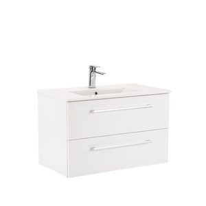 Masca chiuveta baie Vario Clam 80 cu lavoar, alb-alb