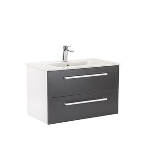 Masca chiuveta baie Vario Clam 80 cu lavoar, alb-antracit