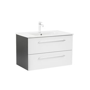 Masca chiuveta baie Vario Clam 80 cu lavoar, antracit-alb