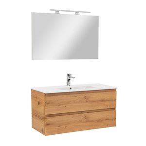 Set mobilier baie Vario Forte 100, stejar-stejar
