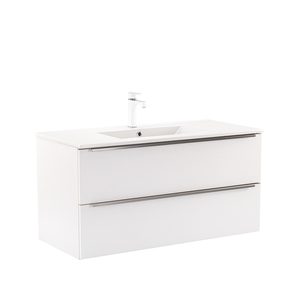 Masca chiuveta baie Vario Trim 100 cu lavoar, alb-alb