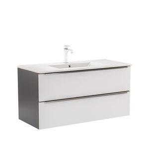 Masca chiuveta baie Vario Trim 100 cu lavoar, antracit-alb