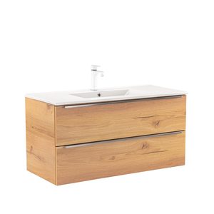 Masca chiuveta baie Vario Trim 100 cu lavoar, stejar-stejar