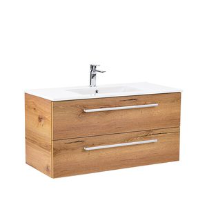 Masca chiuveta baie Vario Clam 100 cu lavoar, stejar-stejar
