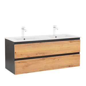 Masca chiuveta baie Vario Forte 120 cu lavoar, antracit-stejar