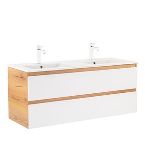 Masca chiuveta baie Vario Forte 120 cu lavoar, stejar-alb