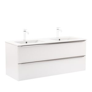 Masca chiuveta baie Vario Trim 120 cu lavoar, alb-alb
