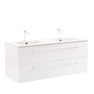 Masca chiuveta baie Vario Clam 120 cu lavoar, alb-alb