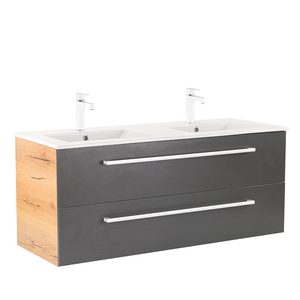 Masca chiuveta baie Vario Clam 120 cu lavoar, stejar-antracit