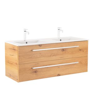 Masca chiuveta baie Vario Clam 120 cu lavoar, stejar-stejar