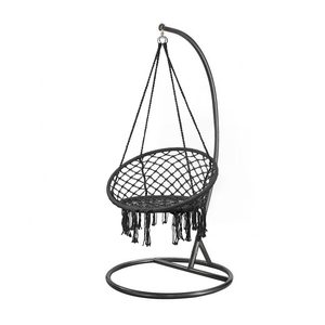 Scaun suspendat Cardenas cu suport negru-negru