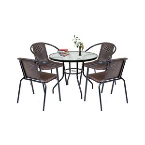 Set mobilier de grădină Lund 4+1 maro