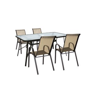 Set mobilier de grădină Arlon 4+1 bej