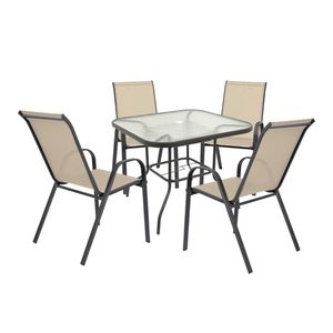 Set mobilier de grădină Juba 4+1 bej