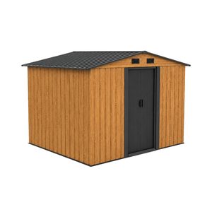 Dulap de grădină pentru unelte Alaska 6x8, stejar auriu-antracit