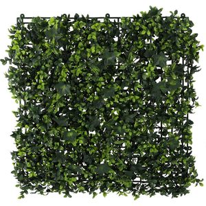 Panou decorativ artificial 50x50 cm, montare pe perete sau gard, iedera, interior/exterior