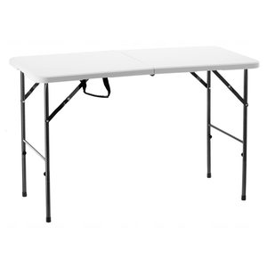 Masa dreptunghiulara pliabila multifunctionala, reglabila pe inaltime, 120x75x60cm, alba
